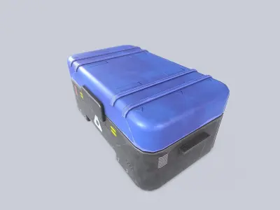 Scifi loot box Low-poly 3D model