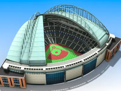 Milwaukee Brewers Stadium Low-poly 3D model