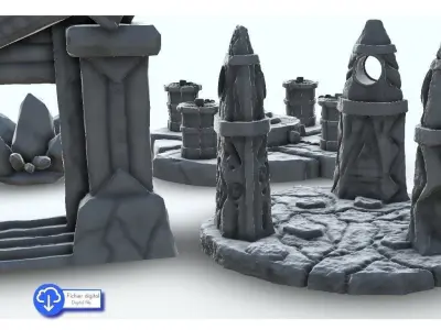 Magical totems - Warhammer resin FDM Age of Sigmar Bolt Action 3D print model