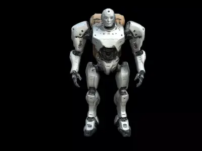 Robots Pack 8 Low-poly 3D model