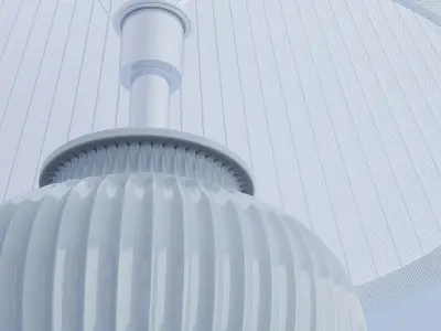 White Ceramic Lamp 3D model