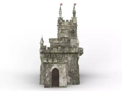 Medieval Knights Castle Low-poly 3D model