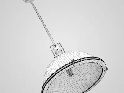 Chrome Ceiling Lamp 08 3D model