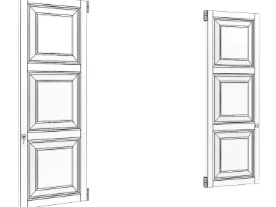 White External Shutters 3D model