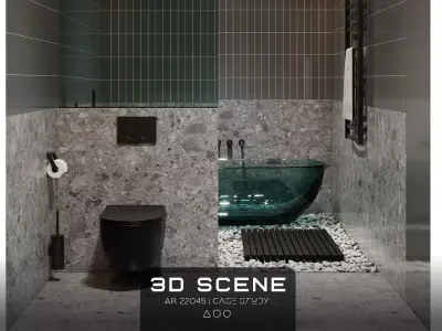 AR-22045 Case Study - Bathroom 3D Scene 3D model