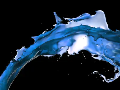 High quality realistically pouring 3d water flow - NO PLUGIN 3D model