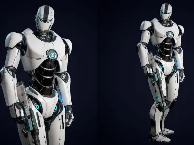 Robot 1 Low-poly 3D model buy