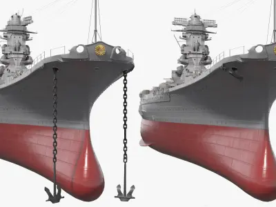  Japanese Battleship Yamato WWII Rigged 