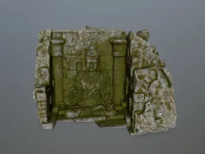 buda temple Low-poly 3D model