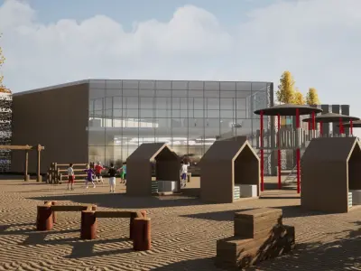 Revit Primary School and Kindergarten 3D model