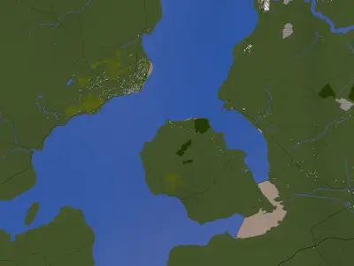 Derry Londonderry City of Ireland Low-poly 3D model