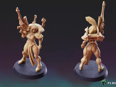 Space Elf Vanquisher Female Bundle 3D print model