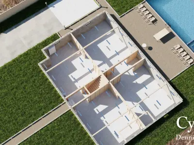 Modular Classic Style American House 18 Low-poly 3D model