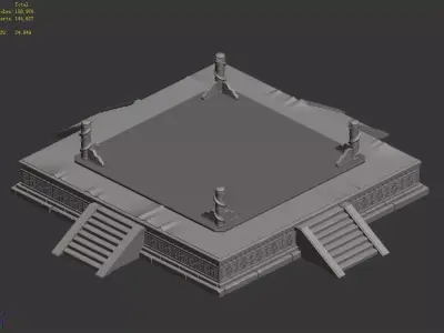 Competition Arena - Athletics - Yantai 03 3D model