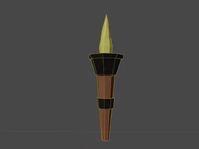 Dungeons Torch For Your Scene 3D model