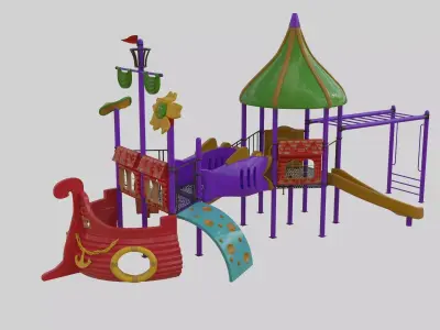 Ship Themed Playground Model - 02 3D model