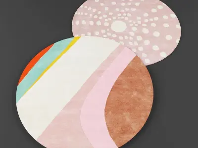 Round rugs03 3D model