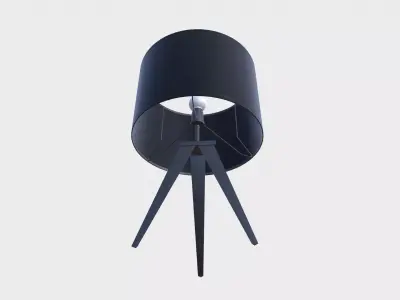 Black Table Lamp Low-poly 3D model purchase