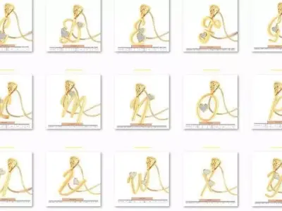 26 Alphabets letter Pendant Collection 3dm stl printable  3D print model