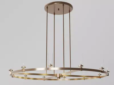 Modern Hanging Chandelier Minimalist 3D model