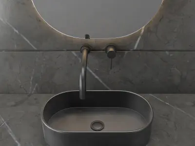 bathroom furniture set 51 3D model