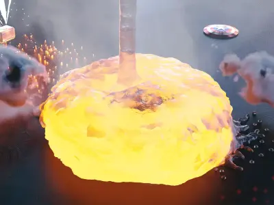 Cinematic Donut Scene Low-poly 3D model