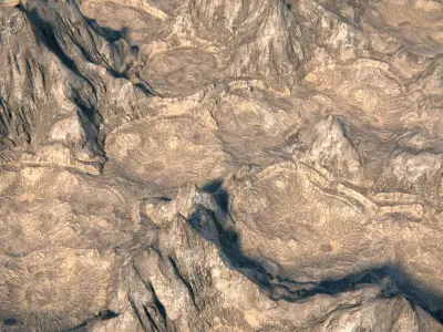 Terrain 02 PBR Low-poly 3D model