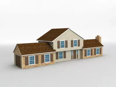 House 4 Low-poly 3D model