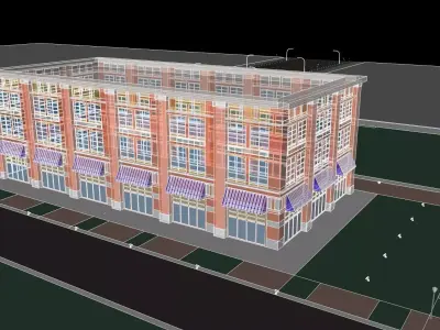  Multi Family Mixed Use Building 3D model 3D model