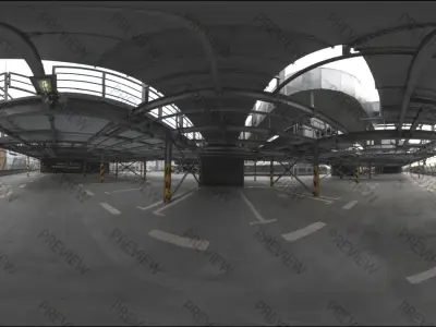 Parking Lot HDRi and backplates  3D model