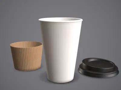 Coffee Cup  Low-poly 3D model