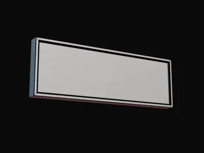 Fire Exit Sign Low-poly 3D model