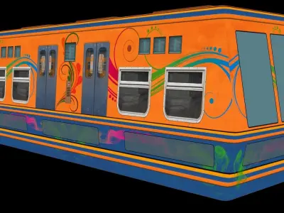 Modern Low Poly Train Bogie 3D Model 2025 Low-poly 3D model