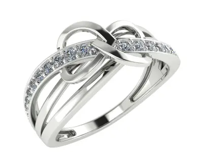 Light Weight Gold Diamond Ring DOC-R8121 3D print model