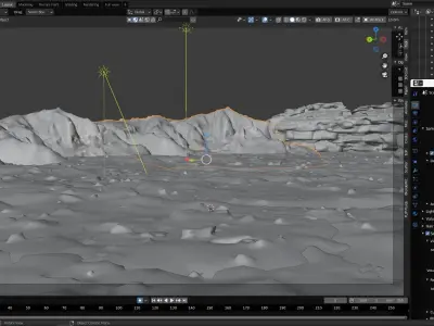 Mars Ground Realistic with Textures Cheap Complete  3D model