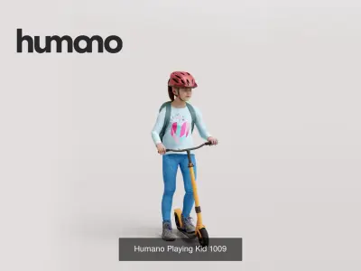 Humano 5-Pack - PLAYING KIDS - PLAYGROUND- 5x 3D models A