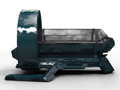 Sci Fi Medic Bot PBR Lowpoly Low-poly 3D model