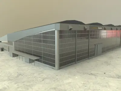 EDDB Hangar 9 Low-poly 3D model