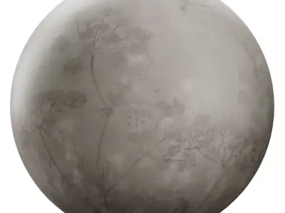 Soft Botanical Concrete Mural  Texture