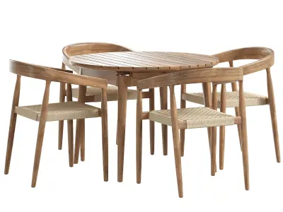 Tenay table Visby chair 3D model