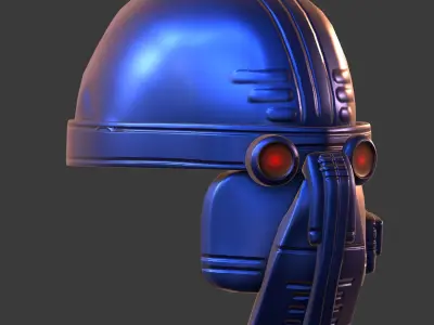 Gas mask helmet 3d model scifi Low-poly  Low-poly 3D model 372