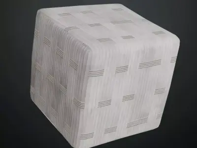 Modern Ribbed White Plaster Wall Panel PBR Seamless Texture