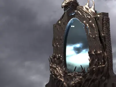 Witches Medieval Portal Doorway 5  3D model