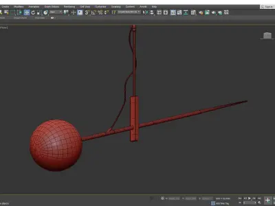 Hasta Brass Hanging Lamp 138 Low-poly 3D model