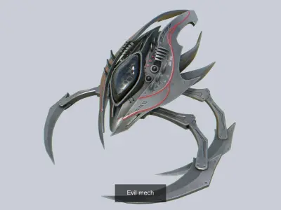 Evil mech collection 3D Model Pack