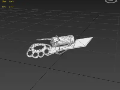 Cyber Next Generation Dagger Low-poly 3D model