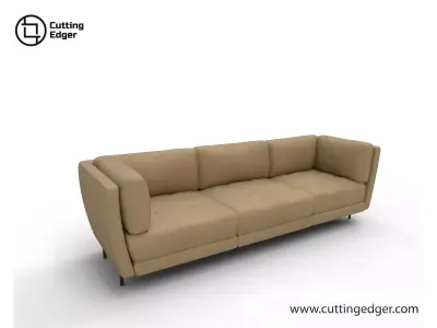 Sofa - Interior and Exterior  Low-poly 3D model