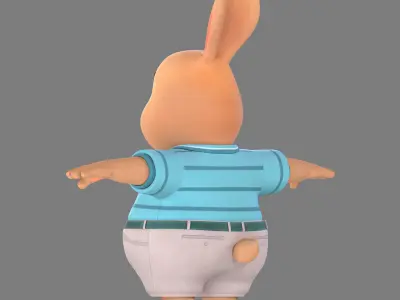 cartoon rabbit 3D model 14