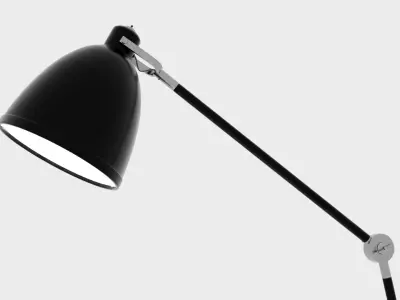 Table and Floor Lamp 3D Model Low-poly 3D model