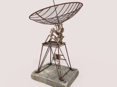 Old Satellite Antenna 3D model